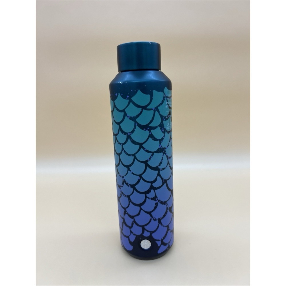 Starbucks 20oz Stainless Steel Water Bottle Mermaid Scale Blue Green Vacuum
